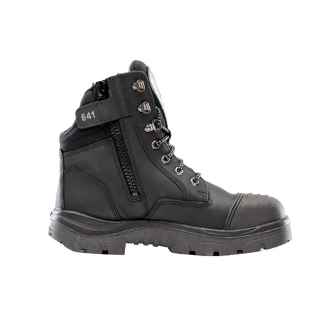 Bota de seguridad STEEL BLUE Southern Cross ZIP Black Graphene S3 Black - Impermeable
